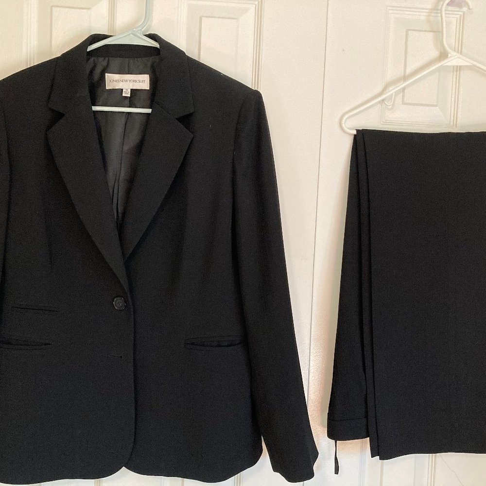 Black on Black Pants Suit